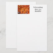 TOUT A UNE SAISON Papeterie Feuilles d'automne MAM (Devant / Derrière)