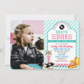 TOUT ÂGE - 1950 Retro Diner Invitation d'anniversa (Devant)