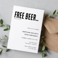 Tout âge Amusant Adulte Anniversaire Invitation à 