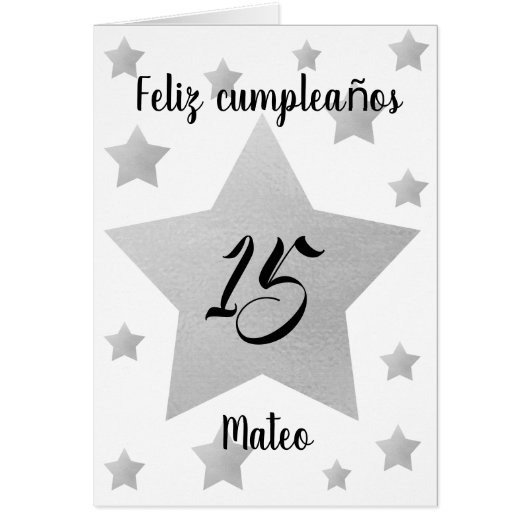 Tout âge Anniversaire Espagnol (Devant)