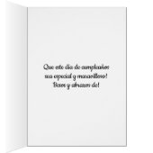 Tout âge Anniversaire Espagnol (Intérieur (Droit))