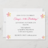 Tout âge Anniversaire Fête Invitation (Dos)