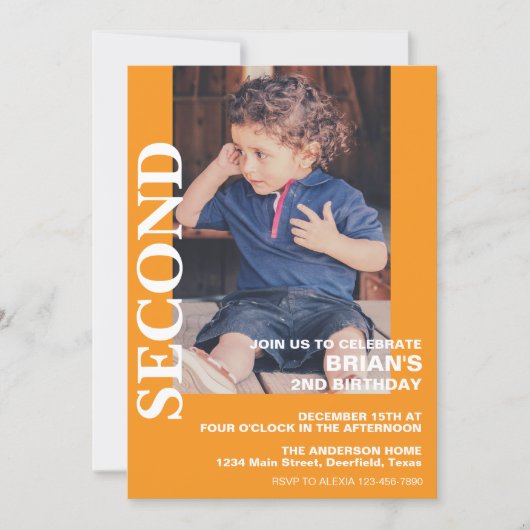 Tout âge Anniversaire Fête Invitation avec photo (Devant)