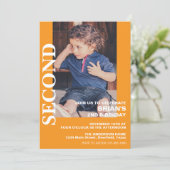 Tout âge Anniversaire Fête Invitation avec photo (Debout devant)