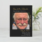 Tout âge Anniversaire Invitation noire (Debout devant)