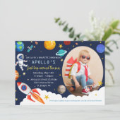 TOUT ÂGE - Astronaut Boy Anniversaire Invitation (Debout devant)