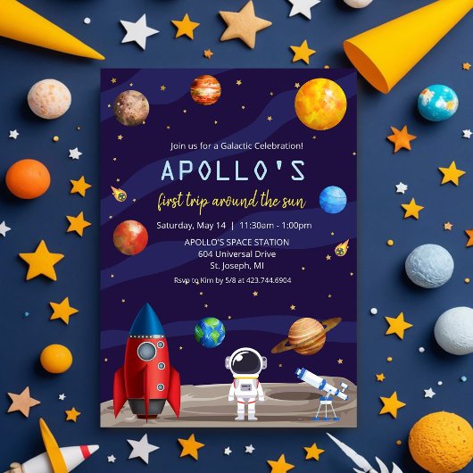 TOUT ÂGE - Astronaut Boy Anniversaire Invitation