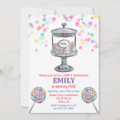 TOUT ÂGE - Candy Jar Sweet Anniversaire Invitation (Devant)
