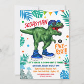 TOUT ÂGE - Dinosaure Anniversaire Fête Invitation (Devant)