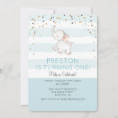 TOUT ÂGE - Elephant Boy Invitation d'anniversaire (Devant)