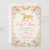 TOUT ÂGE / ÉVÉNEMENT - Cheval Floral Invitation (Devant)