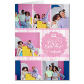 Tout âge Feminine Rose 7 Photo Collage Anniversair (Devant)