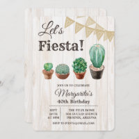 TOUT ÂGE - Fiesta Cactus Invitation d'anniversaire