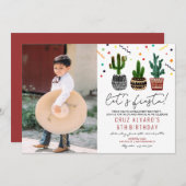 TOUT ÂGE - Fiesta Cactus Invitation d'anniversaire (Devant / Derrière)