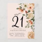 Tout âge Floral Aquarelle Anniversaire Invitation (Devant)
