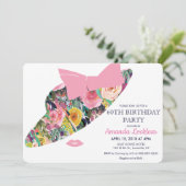 TOUT ÂGE - Floral Casquette Invitation d'anniversa (Debout devant)