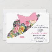 TOUT ÂGE - Floral Casquette Invitation d'anniversa (Devant)