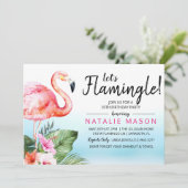 TOUT ÂGE - Invitation d'anniversaire Flamingle (Debout devant)