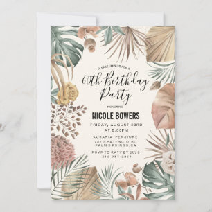 TOUT ÂGE - Invitation d'anniversaire florale Boho