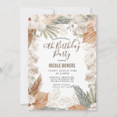 TOUT ÂGE - Invitation d'anniversaire florale Boho (Devant)