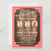 TOUT ÂGE - Invitation d'anniversaire rustique BBQ (Devant)