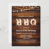 TOUT ÂGE - Invitation d'anniversaire rustique BBQ (Devant)