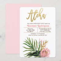TOUT ÂGE - Invitation d'anniversaire tropicale Alo
