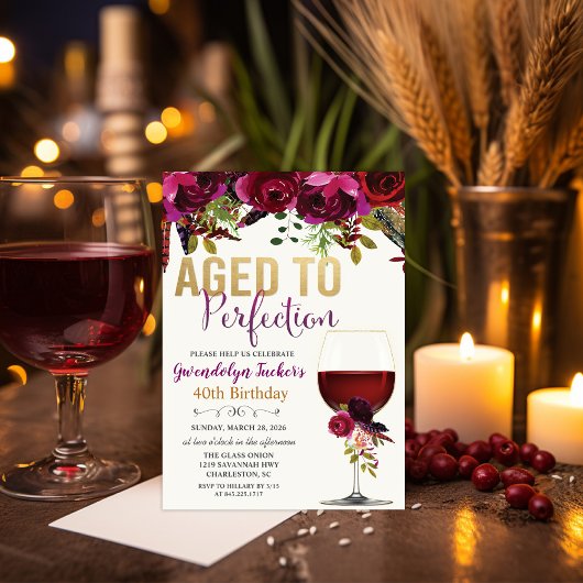 TOUT ÂGE - Invitation d'anniversaire Vieilli à la