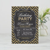 TOUT ÂGE - Invitation pailletée pour fête d'annive (Debout devant)