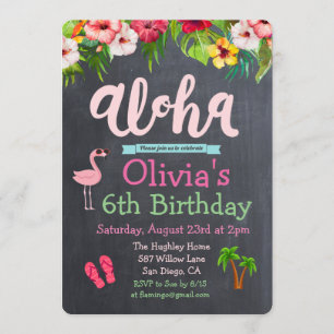 TOUT ÂGE - Invitation tropicale Aloha Luau d'anniv