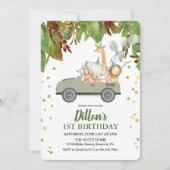 TOUT ÂGE - Jungle Safari Invitation d'anniversaire (Devant)