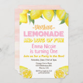 TOUT ÂGE - Lemon Lemonade Invitation d'anniversair (Devant / Derrière)