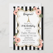 TOUT ÂGE - Paris Floral Anniversaire Invitation (Devant)