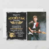 TOUT ÂGE - Photo Rockstar Birthday Invitation (Devant)