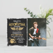 TOUT ÂGE - Photo Rockstar Birthday Invitation (Debout devant)