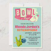 TOUT ÂGE - Retro Bowling Anniversaire Invitation (Devant)