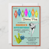 TOUT ÂGE - Retro Bowling Anniversaire Invitation (Devant)