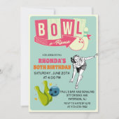 TOUT ÂGE - Retro Bowling Anniversaire Invitation (Devant)