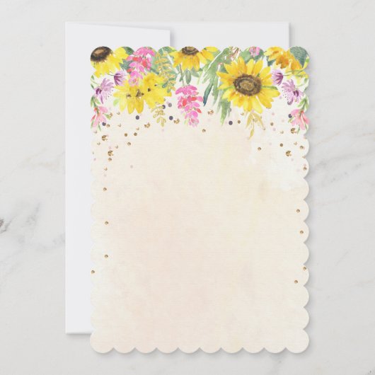 TOUT ÂGE - Tournesol Invitation d'anniversaire (Dos)