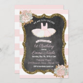 TOUT ÂGE - Tutu Ballerina Invitation d'anniversair (Devant / Derrière)