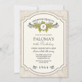 TOUT ÂGE - Vin Étiquette Anniversaire Invitation (Devant)