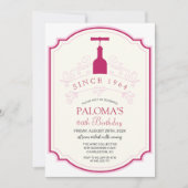 TOUT ÂGE - Vin Étiquette Anniversaire Invitation (Devant)