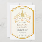 TOUT ÂGE - Vin Étiquette Anniversaire Invitation (Devant)