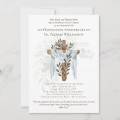 TOUT Anniversaire d'Ordination Invitation Bois rus (Devant)