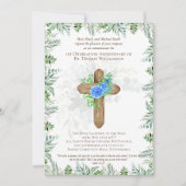 TOUT Anniversaire d'Ordination Invitation Bois rus (Devant)