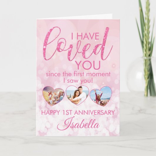 Tout Anniversaire Heart Love Photo Collage Modèle (Devant)