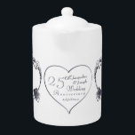 Tout anniversaire Mariage 2 Photos<br><div class="desc">Une façon agréable et abordable d'honorer votre anniversaire de mariage avec mon coeur de rose 3D métallique encadrant vos magnifiques photos. Et puis le long,  marquant la journée sur ces fabuleusement imprimées théières Zazzle.</div>