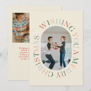 Tout autour Joyeux Noël Carte photo coloré