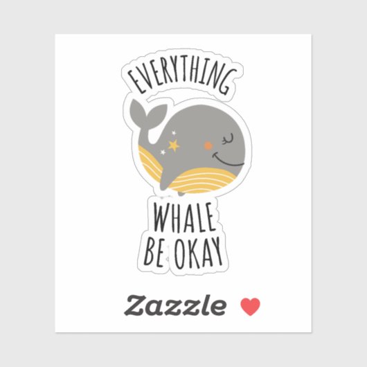 Tout Baleine être d'accord Sticker (Feuille)