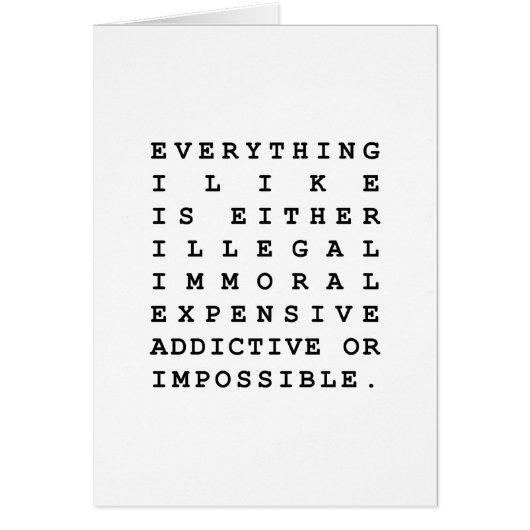 Tout ce que j'aime carte (Devant)